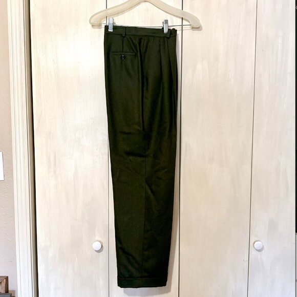 Ralph Lauren Wool Slacks Pants Dark Green - Picture 2 of 8
